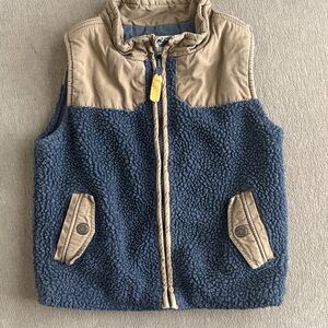 💥Blue and Tan Sherpa Vest Toddler boys